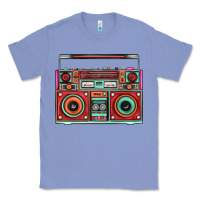 Colony Blue Boombox Classic Tee - FaDigitalArtStudio