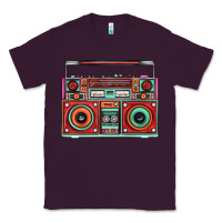 Plum Boombox Classic Tee - FaDigitalArtStudio