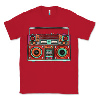 Red Boombox Classic Tee - FaDigitalArtStudio