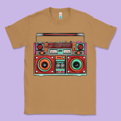 Boombox Classic Tee Designed By Fadigitalartstudio