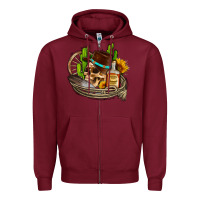 Burgundy cowboy cactus  sunflowers whiskey Zipper Hoodie - AdoDesignShop