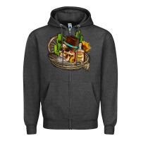 Charcoal Heather cowboy cactus  sunflowers whiskey Zipper Hoodie - AdoDesignShop