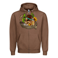 Chestnut cowboy cactus  sunflowers whiskey Zipper Hoodie - AdoDesignShop
