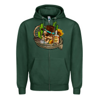 Sports Green cowboy cactus  sunflowers whiskey Zipper Hoodie - AdoDesignShop
