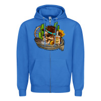 True Royal cowboy cactus  sunflowers whiskey Zipper Hoodie - AdoDesignShop