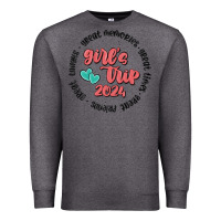 Charcoal Heather girls trip Premium Sweatshirt - MaliasSmallBusiness