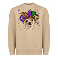 Mushroom mardi gras hat chihuahua Heavyweight Sweatshirt - RanaPortraitStore