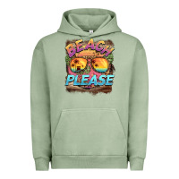 Pigment Oil Green becach please Urban Hoodie - BarkalooDesign