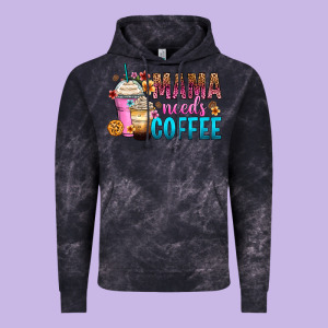 Mama Needs Coffee Vintage Hoodie Designed By Zillion Design Studio