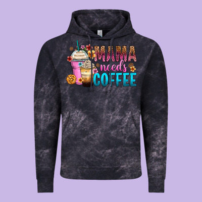 Mama Needs Coffee Vintage Hoodie Designed By Zillion Design Studio