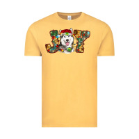Vintage Mustard husky christmas joy Vintage Tee - RanaPortraitStore