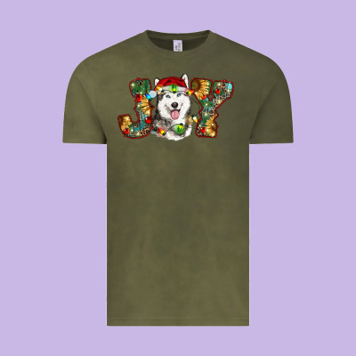 Husky Christmas Joy Vintage Tee Designed By Ranaportraitstore