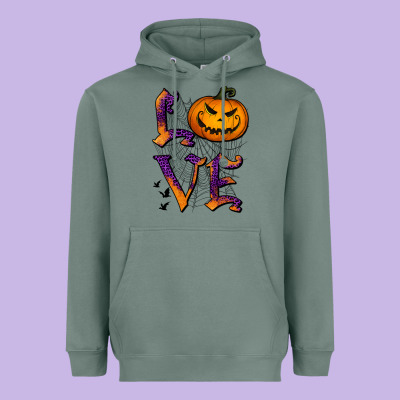 Love Halloween Heavyweight Hoodie Designed By Jasminsmagicworld