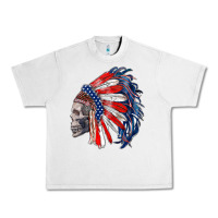 Lunar Rock american indian headdress with skull Urban Heavy Tee - RanaPortraitStore