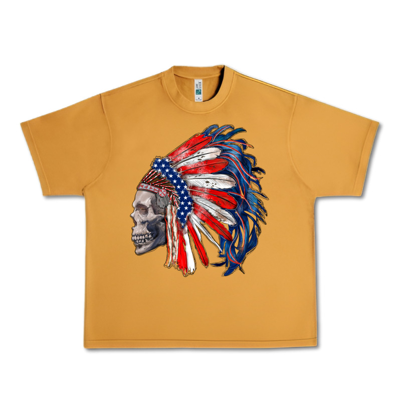 American Indian Headdress With Skull Urban Heavy Tee by RanaPortraitStore | Teevron