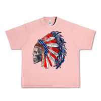 Salmon american indian headdress with skull Urban Heavy Tee - RanaPortraitStore