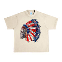 Sandshell american indian headdress with skull Urban Heavy Tee - RanaPortraitStore