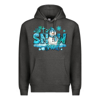 Charcoal Heather up to snow good winter snowman Premium Hoodie - MaliasSmallBusiness