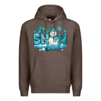 Coffee up to snow good winter snowman Premium Hoodie - MaliasSmallBusiness