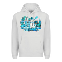 Dove Grey up to snow good winter snowman Premium Hoodie - MaliasSmallBusiness