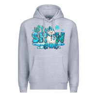 Heather Grey up to snow good winter snowman Premium Hoodie - MaliasSmallBusiness
