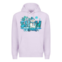 Lilac up to snow good winter snowman Premium Hoodie - MaliasSmallBusiness