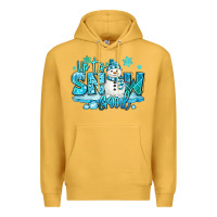 Mustard up to snow good winter snowman Premium Hoodie - MaliasSmallBusiness