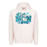 Pale Pink up to snow good winter snowman Premium Hoodie - MaliasSmallBusiness