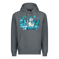 Rock up to snow good winter snowman Premium Hoodie - MaliasSmallBusiness