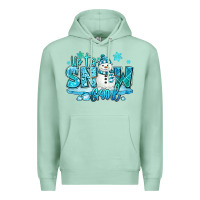 Seafoam up to snow good winter snowman Premium Hoodie - MaliasSmallBusiness