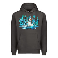 Smoke up to snow good winter snowman Premium Hoodie - MaliasSmallBusiness