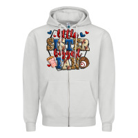 Dove Grey little sister biggest fan baseball Zipper Hoodie - Jasminsmagicworld