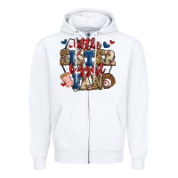 White little sister biggest fan baseball Zipper Hoodie - Jasminsmagicworld