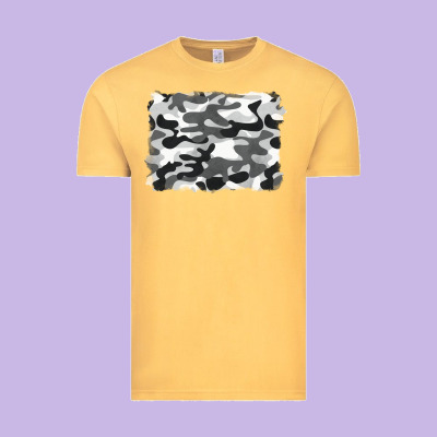 Black And White Camouflage Vintage Tee Designed By Barkaloodesign