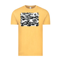 Vintage Mustard black and white camouflage Vintage Tee - BarkalooDesign