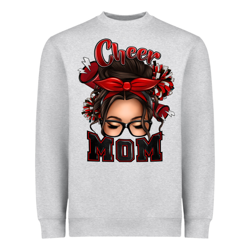 Cheer Mom Messy Bun Heavyweight Sweatshirt by texasbilliewilder | Teevron