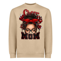 Mushroom cheer mom messy bun Heavyweight Sweatshirt - texasbilliewilder