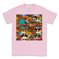 Bubblegum Pink western sunflower bucket cow seamless pattern Classic Tee - HRA Design Shop