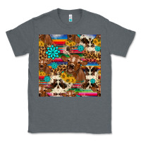 Charcoal Heather western sunflower bucket cow seamless pattern Classic Tee - HRA Design Shop