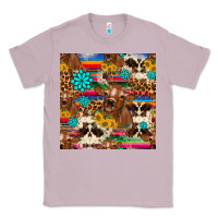 Lilac western sunflower bucket cow seamless pattern Classic Tee - HRA Design Shop