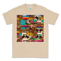 Mushroom western sunflower bucket cow seamless pattern Classic Tee - HRA Design Shop
