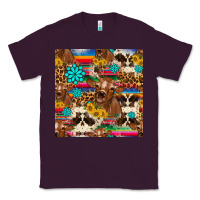 Plum western sunflower bucket cow seamless pattern Classic Tee - HRA Design Shop