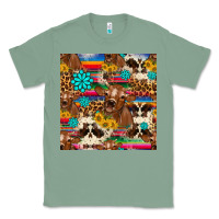 Sage western sunflower bucket cow seamless pattern Classic Tee - HRA Design Shop