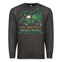 Smoke farm fresh four leaf clovers Premium Sweatshirt - MaliasSmallBusiness
