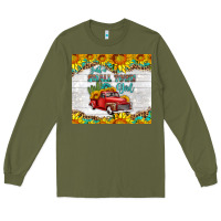 Army Green just a small town girl with car Long Sleeve Tee - HRA Design Shop