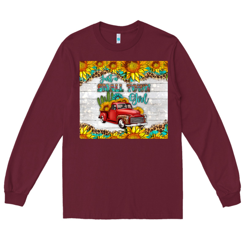 Just A Small Town Girl With Car Long Sleeve Tee by HRA Design Shop | Teevron