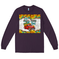 Plum just a small town girl with car Long Sleeve Tee - HRA Design Shop
