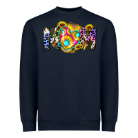 Navy mom sunflower Heavyweight Sweatshirt - Zillion Design Studio