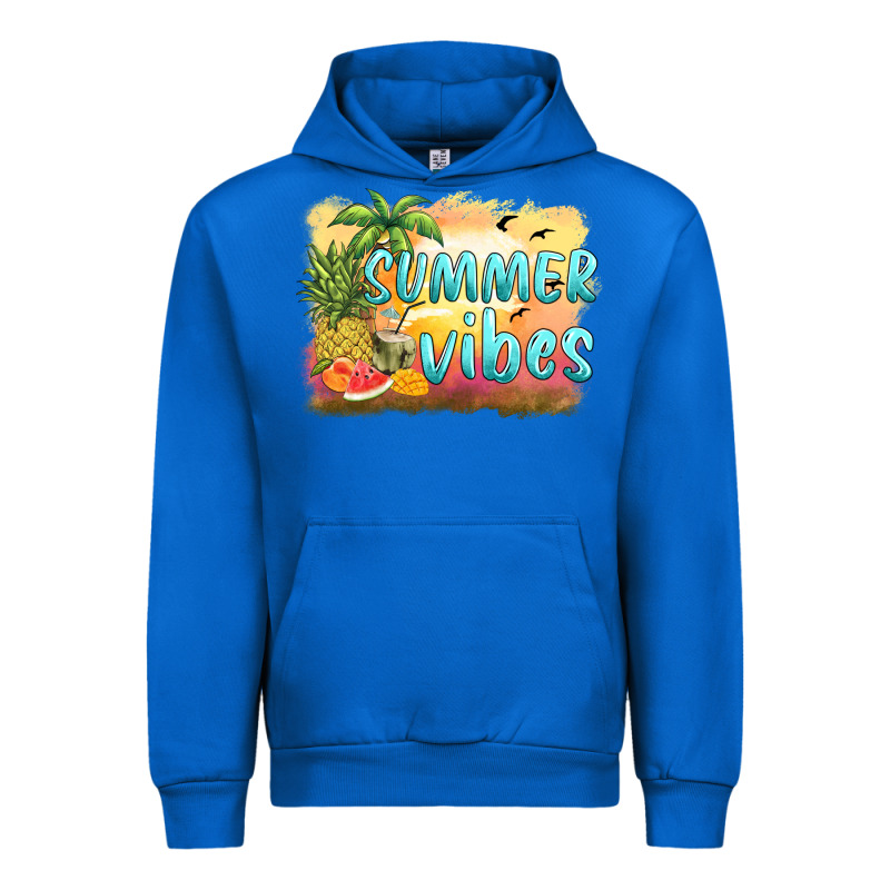 Summer Vibes Sunset And Fruits Urban Hoodie by BarkalooDesign | Teevron