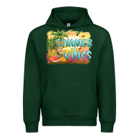 Forest Green summer vibes sunset and fruits Urban Hoodie - BarkalooDesign